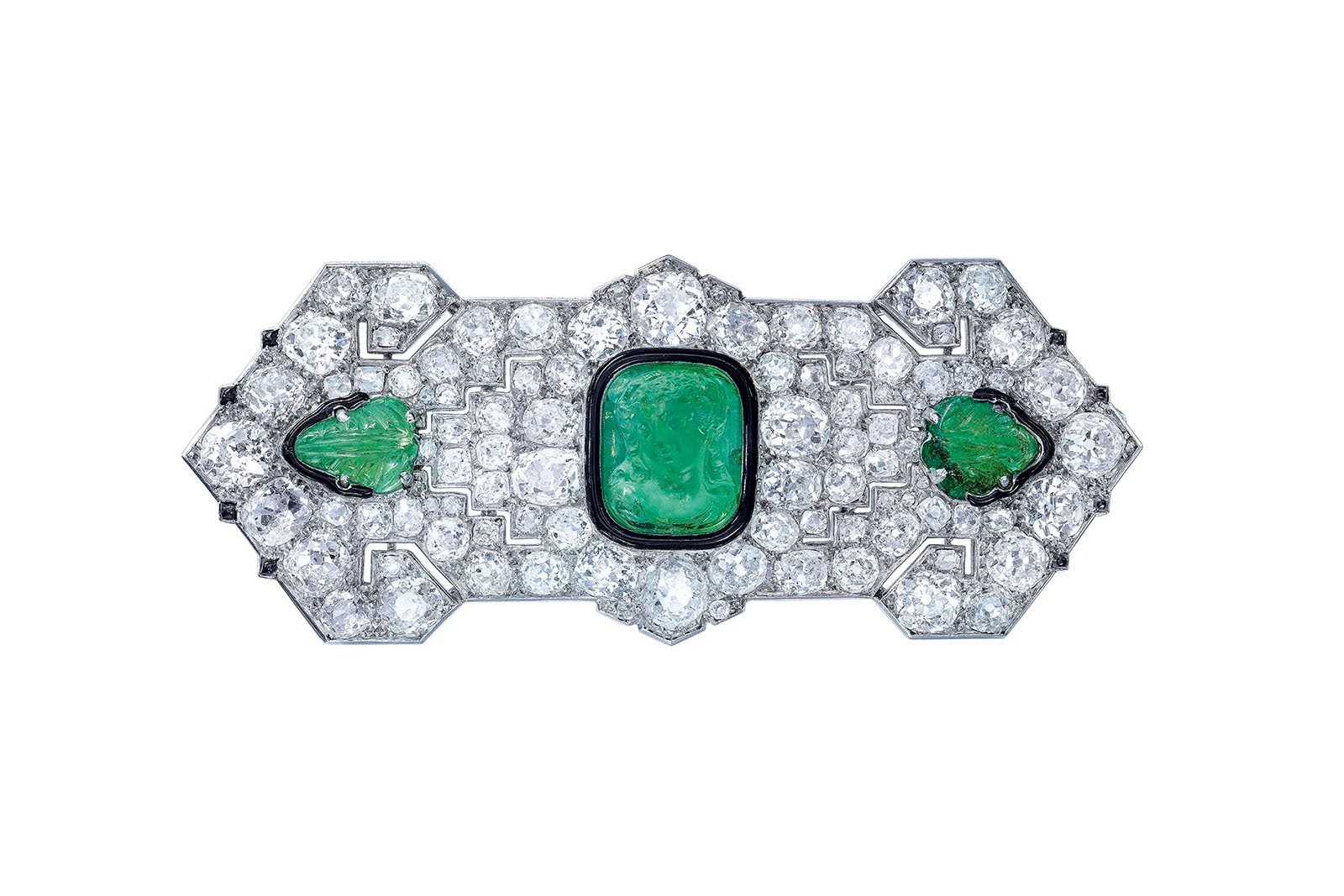 2019_Cartier_Art_Deco_emerald_diamond_and_onyx_brooch_Christie_s