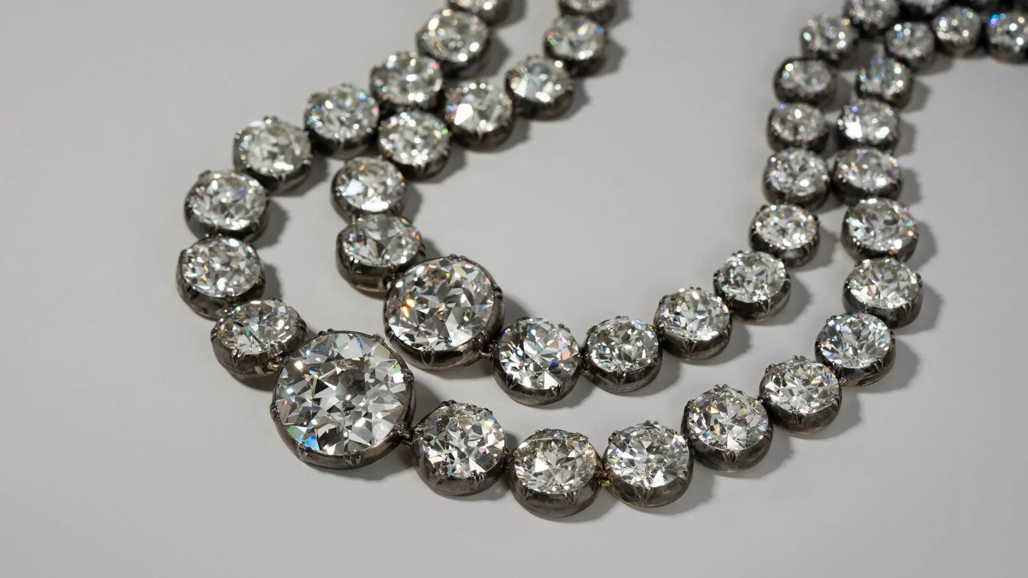 Old+European+Cut+Riviere+Necklace+Antique