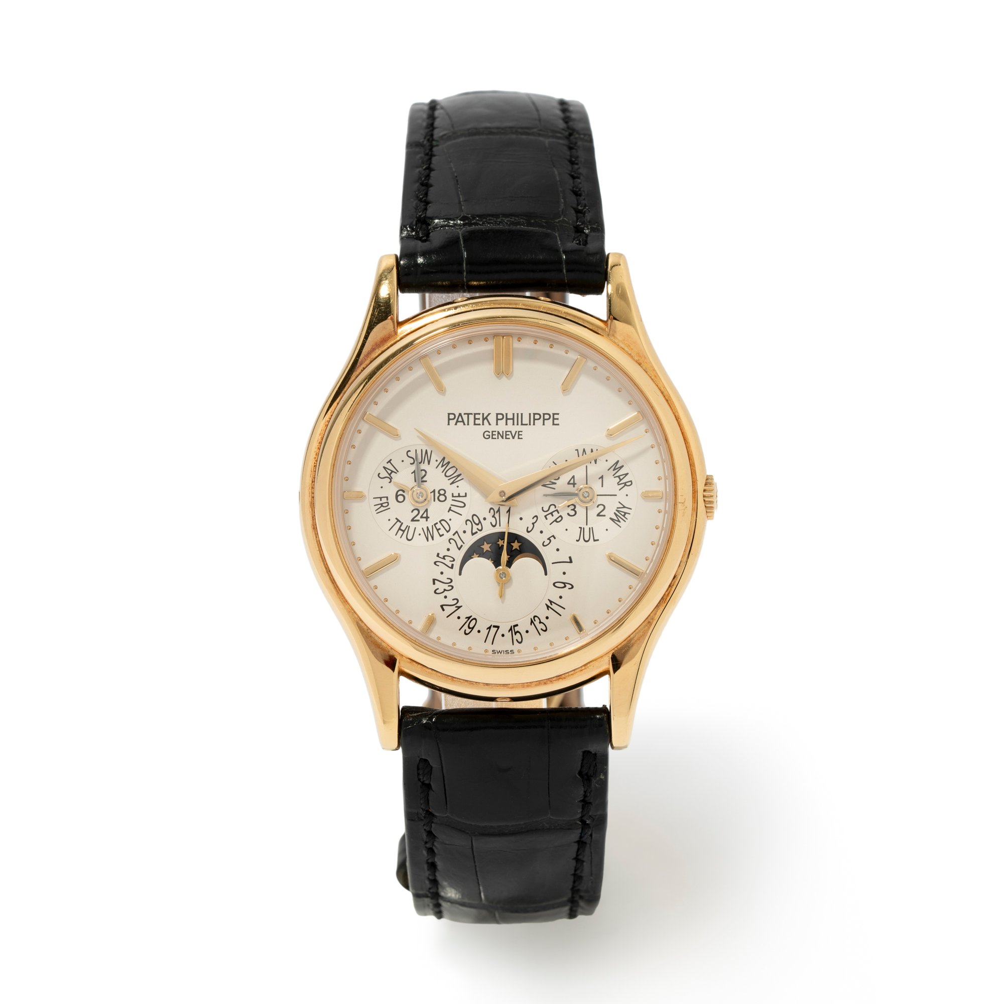 Vintage 18k yellow gold Patek Philippe Perpetual Calendar Ref. 3940 with lunar phase - WAGO-125468