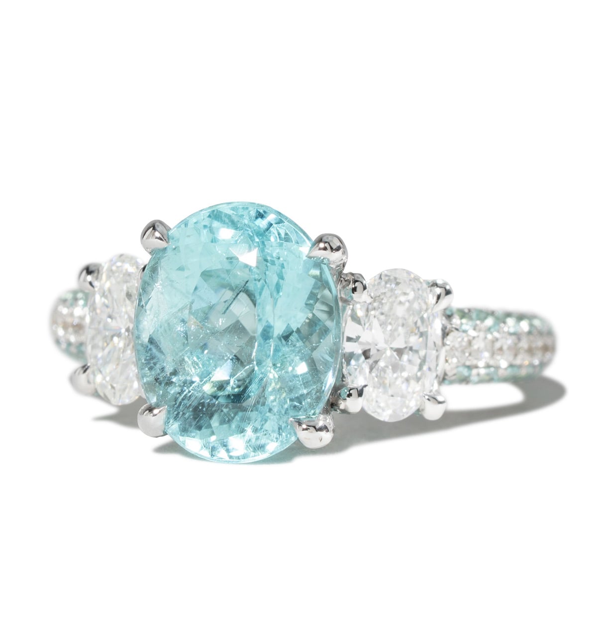 18k Lugano Paraíba & diamond ring
