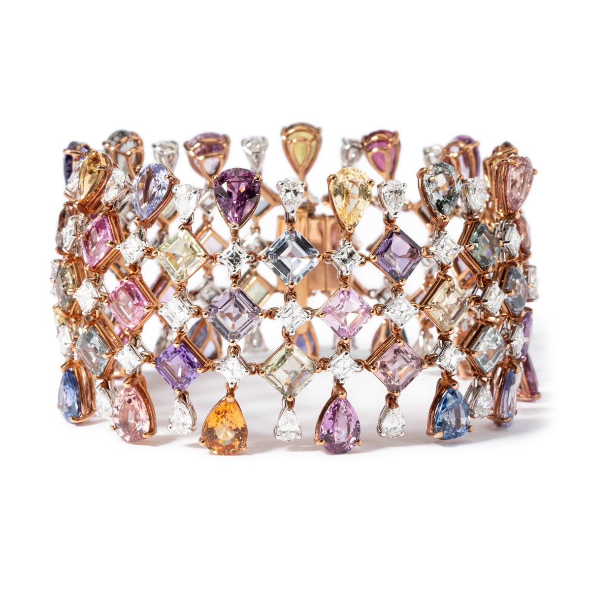 Rainbow sapphire bracelet