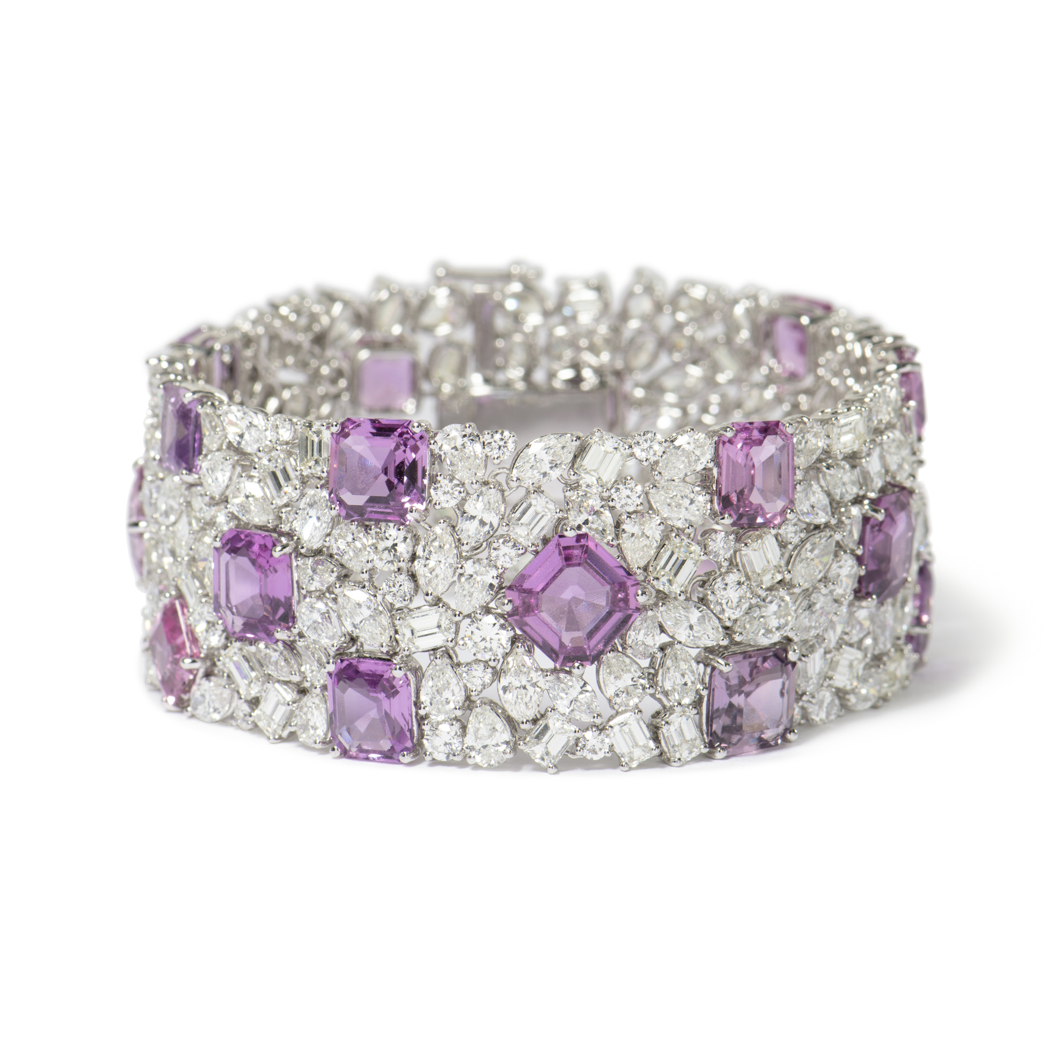 Pink sapphire bracelet