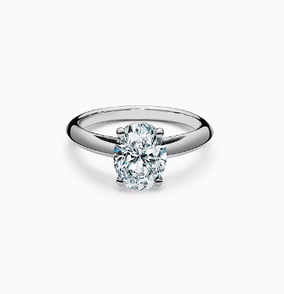 Tiffany & Co. engagement ring set in Platinum.
