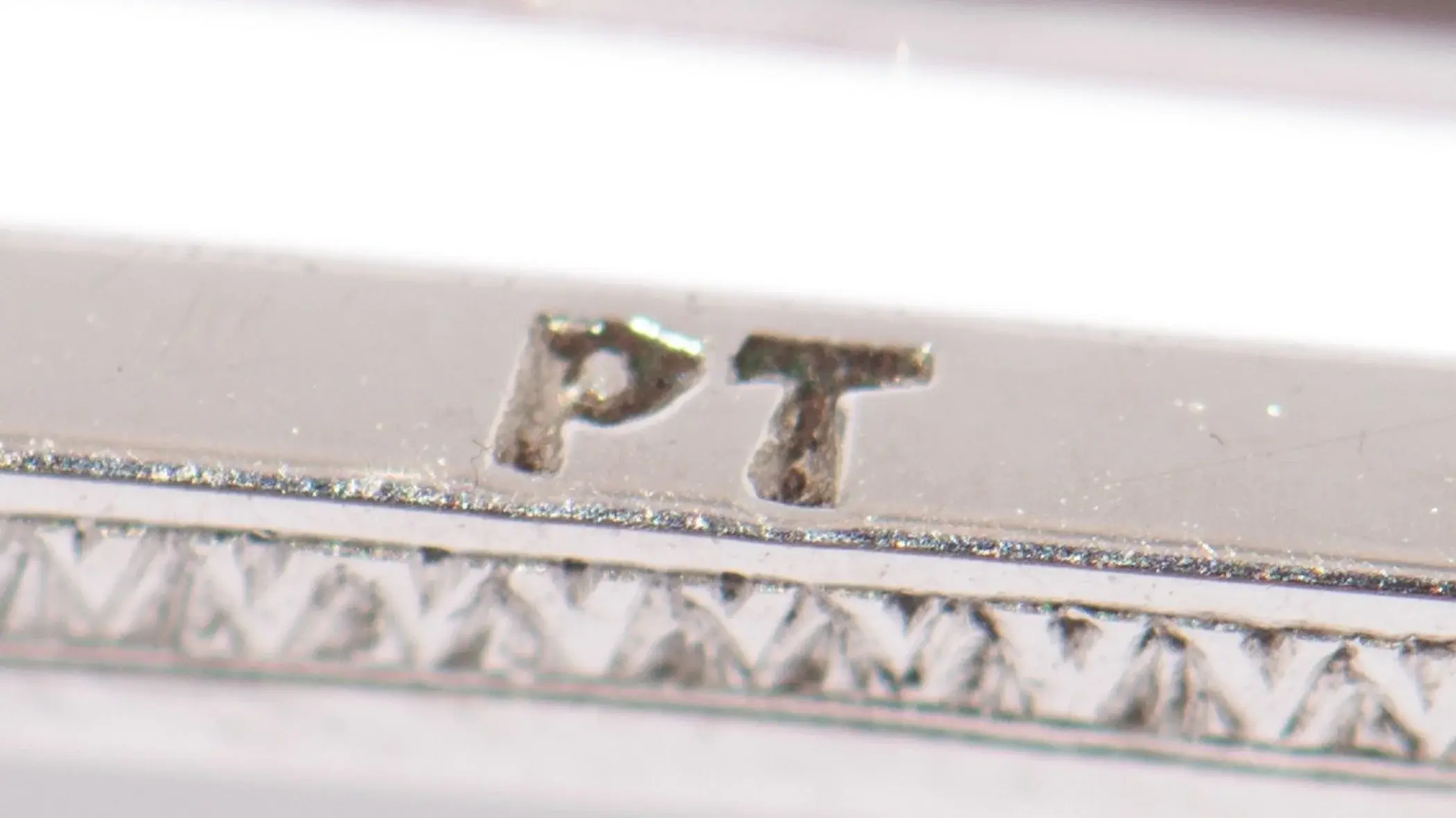   Purity Marks: The most common markings found on jewelry. These are used to indicate the metal composition (gold, platinum, or silver) found in the piece of jewelry.  