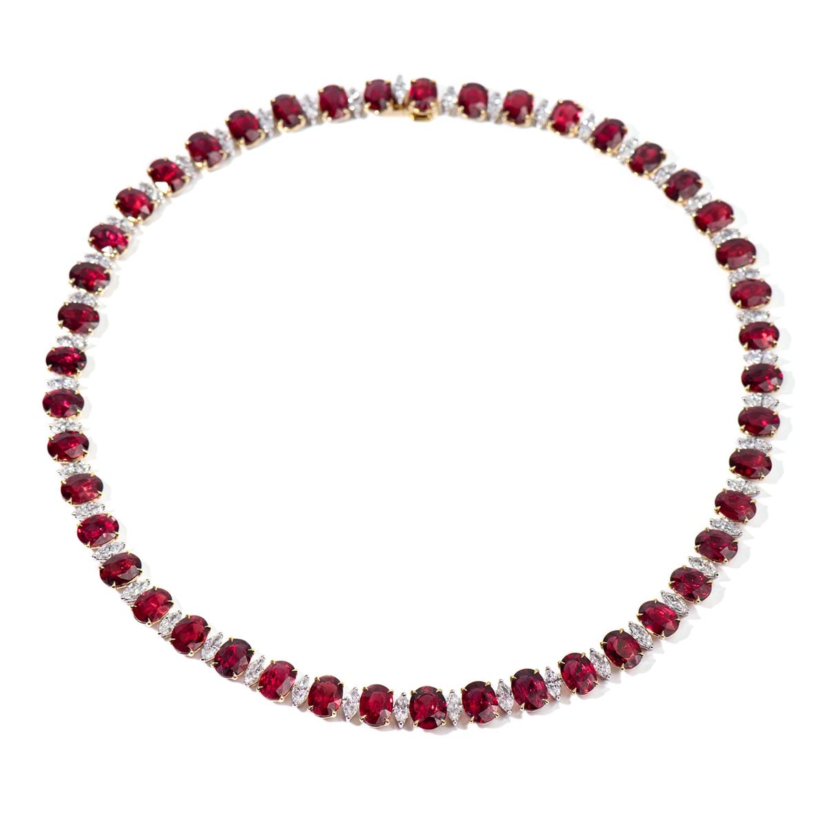 Mozambique no heat ruby necklace