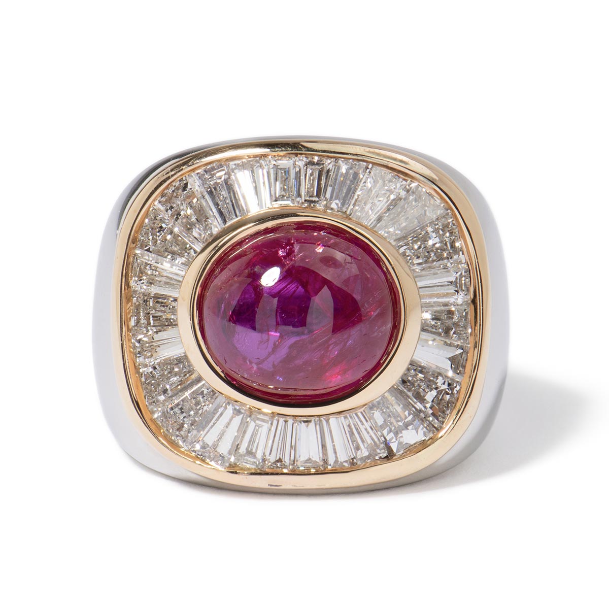 Marina B no heat Burmese ruby ring