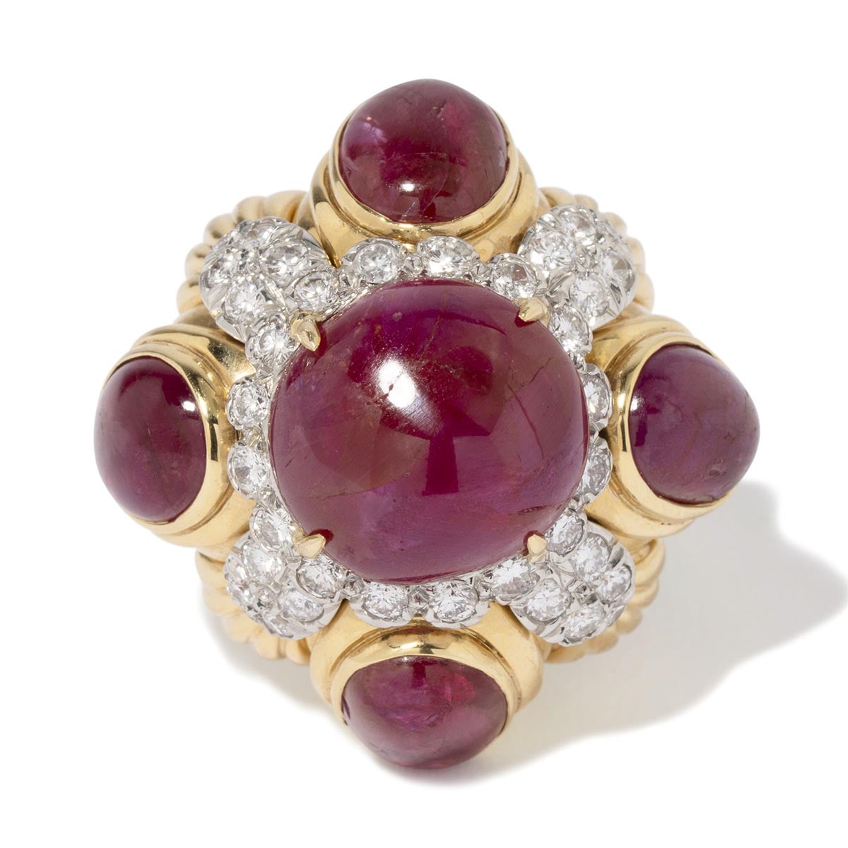 David Webb cabochon ruby ring